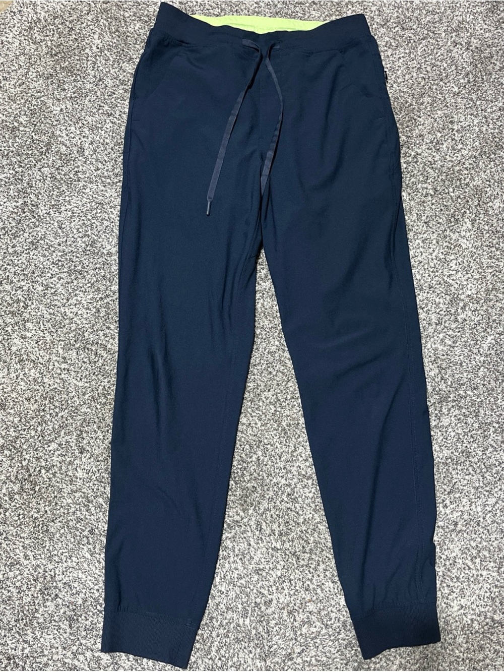 Birddogs Navy Blue Joggers with Lime Waistband